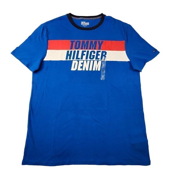 Tommy‎ Hilfiger Men's Logo Short-Sleeve Crew Neck T-Shirt - Picture 1 of 9